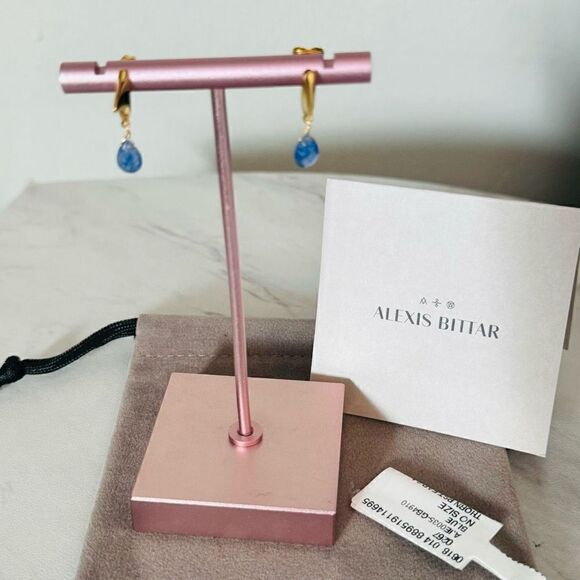 Alexas‎ Bittar Asterales Thorn 14K Goldplated & Sapphire Drop Earrings, NWT - Picture 9 of 16